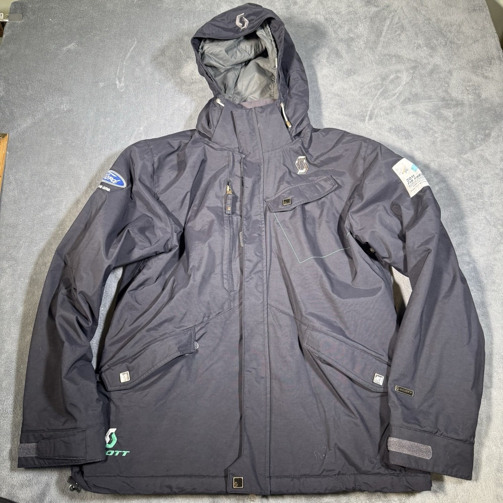 Scott Sports Outerwear Jacket Mens Large Gray Ski Snowboard Zip‎ Off Hood Parka